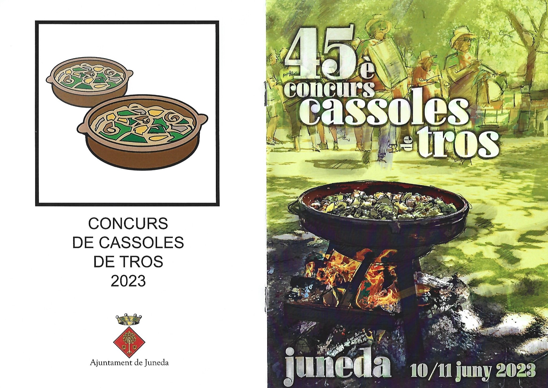Portada del 45è Concurs de Cassoles de Tros de Juneda