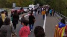 La concentració a Ripoll desemboca en una marxa lenta i asseguda