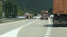 Topada a la C-26, a l'alçada del polígon dels Pintors de Ripoll 