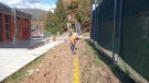 Obres a l'entorn del pavelló de Campdevànol pels desperfectes de les pluges
