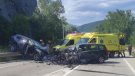 Moren els conductors de dos turismes en un xoc frontal a la C-17 a Ripoll